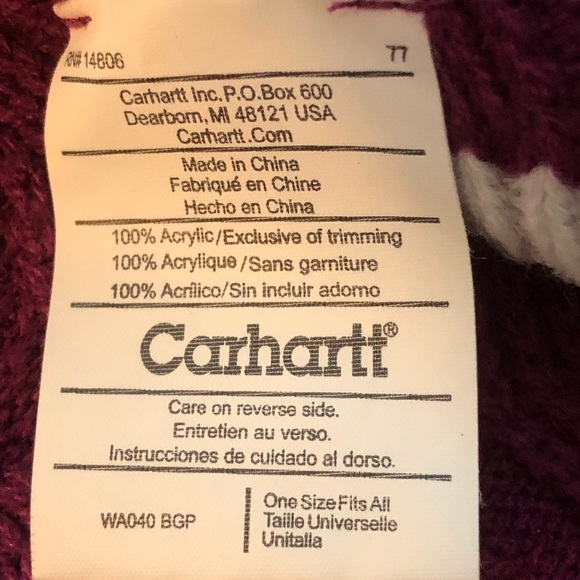 Carhartt Purple and Gray Like New Scarf - Picture 4 of 5